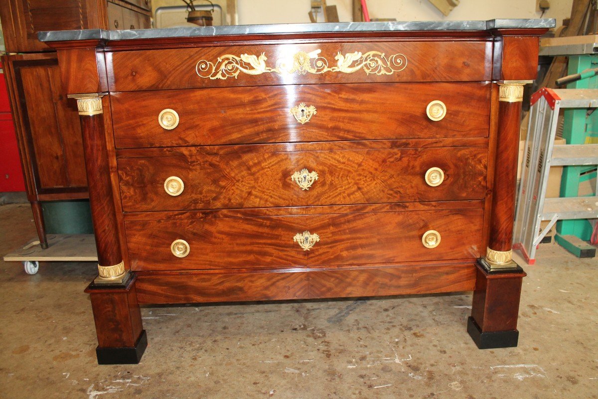 Empire Period Secretary And Chest Of Drawers-photo-2